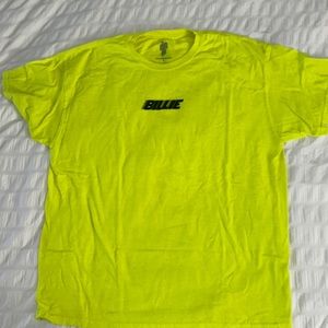Billie Eilish highlighter yellow tee
